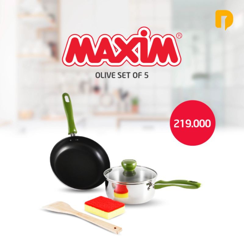 Panci Maxim Olive set of 5 frying pan