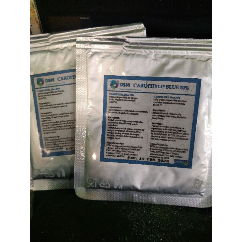 carophyll dsm france blue yellow