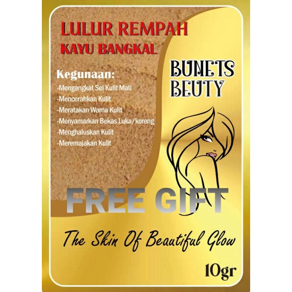 LULUR REMPAH KAYU BANGKAL BUNETS BEUTY 10 gr ORIGINAL