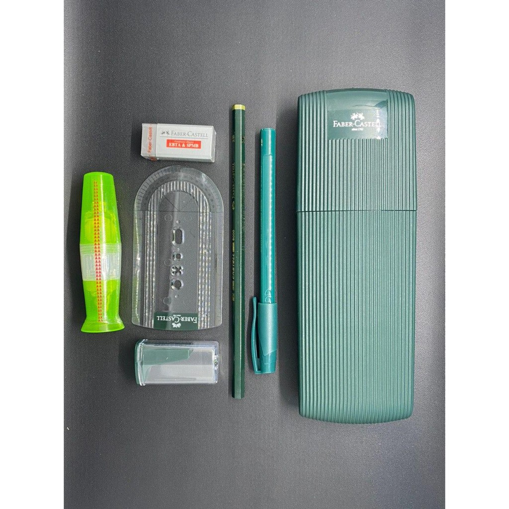 

PAKET ALAT TULIS FABER CASTELL/ PAKET PENSIL 2B+BOLPOIN+PENGHAPUS+PENGGARIS LUBANG+CORRECTION TAPE