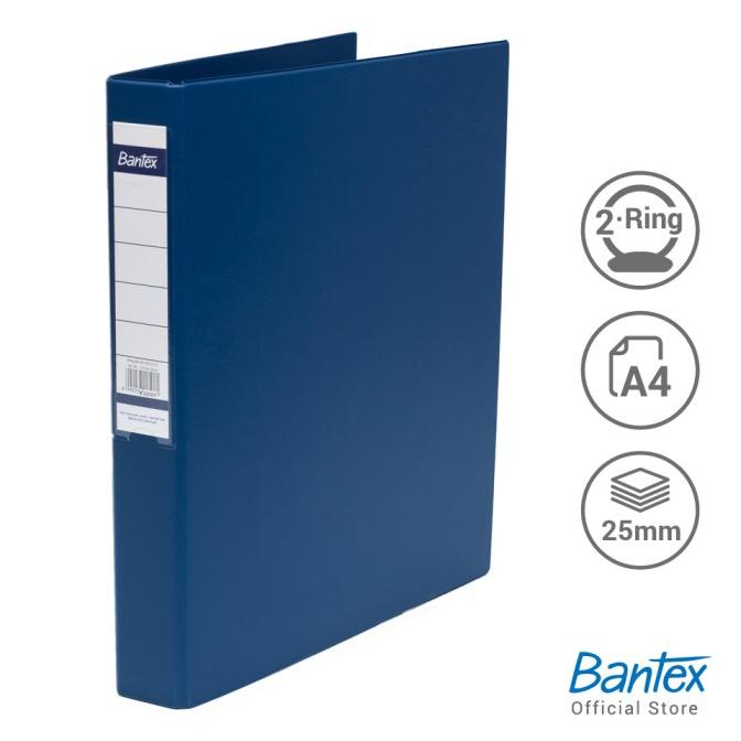 

Bantex Ring Binder 2 Ring O 25mm A4 Blue #8225 01