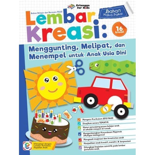 002007450220 - NEW & ORI BUKU LEMBAR KREASI: MENGGUNTING, MELIPAT DAN MENEMPEL