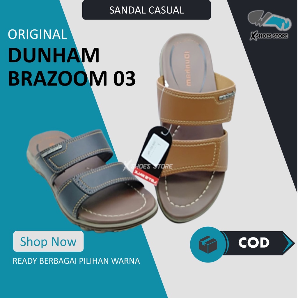 Sandal Sendal Casual Kasual Slide Slip Pria Laki Laki Laki2 Dewasa Original Murah DUNHAM BRAZOOM 03