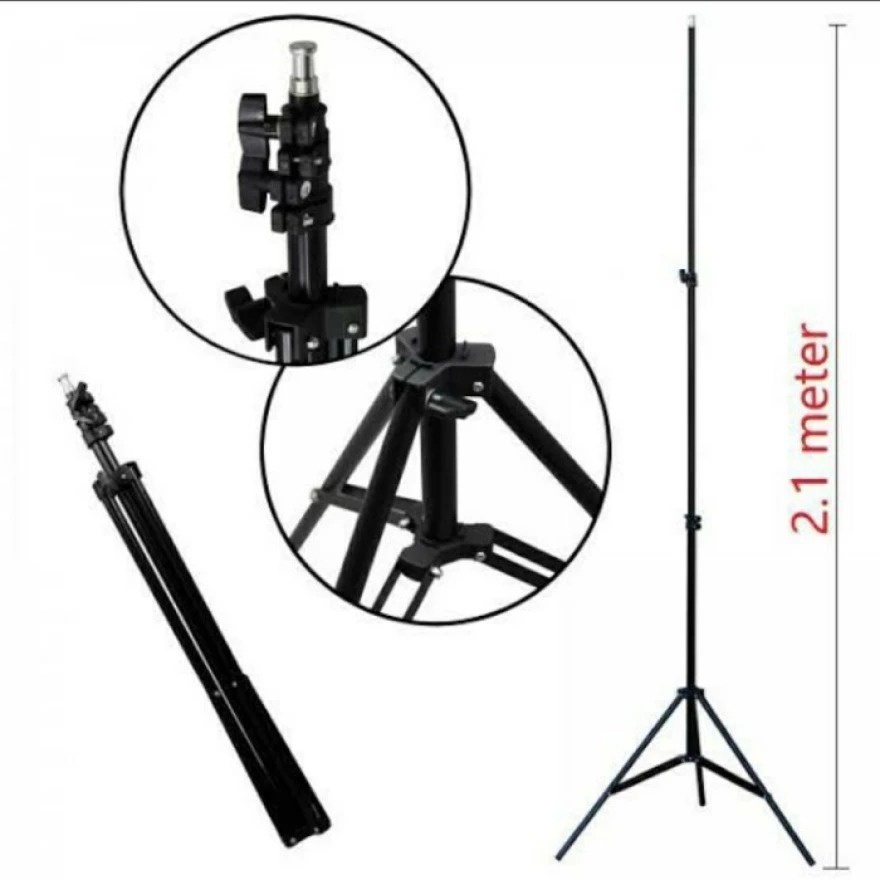 Tripod Ring Light 2.1 Meter Stand Kamera Hp Universal Multifungsi Dudukan Handphone