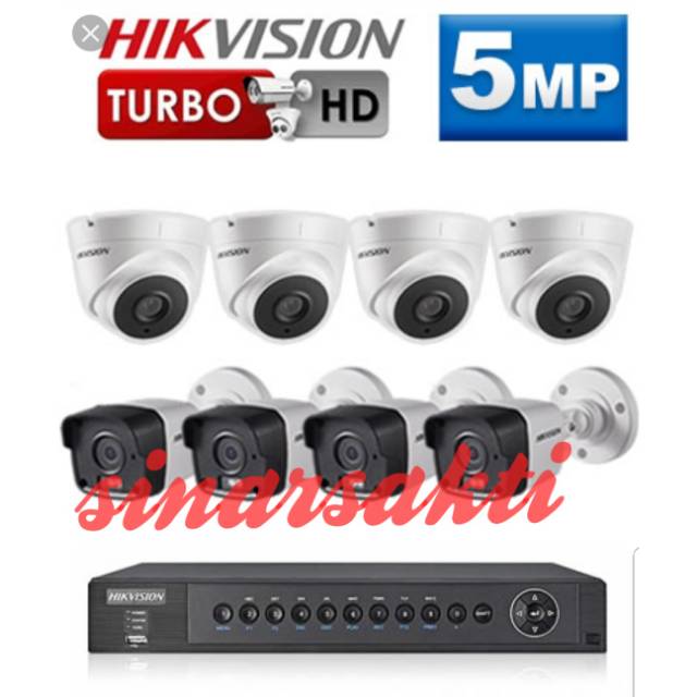 PAKET CCTV HIKVISION 5MP 8CH HARDISK 1TB 100M KABEL ( LENGKAP TGGL PASANG ) ORIGINAL
