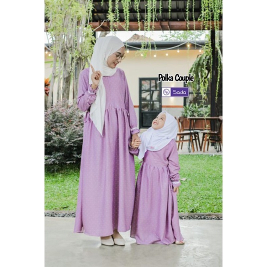 Dress polka anak katun rayon original sada hijab / gamis katun rayon / dress polka terbaru sada hija