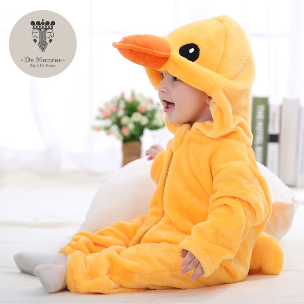 Size 110 ( 24-30 Bulan ) GROSIR MURAH De Monroe Baju Bayi dan Anak Baju Tidur Kostum Bayi Binatang Jumper Animal Romper Onesie Cewek Cowok