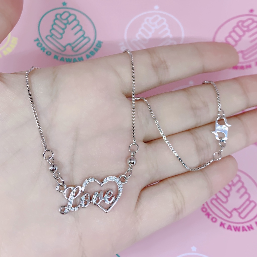 Kalung Anak Perempuan Xuping Silver Liontin Three Love *11