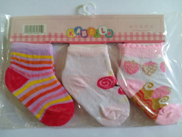 Kaos Kaki baby winteku / Flower /kingdom newborn size(0-6 BULAN) (3IN1)