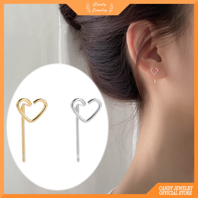 Anting Kait Wanita Model Hollow Out Warna Permen Untuk Hadiah Ulang Tahun / Valentine