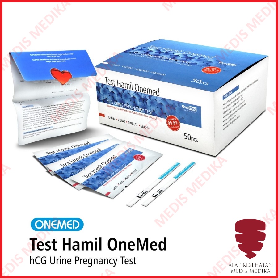 Test Hamil One Med Tes Kandungan Cek Kehamilan Tespack Strip Hamil OneMed Tespek Program Hamil Satuan