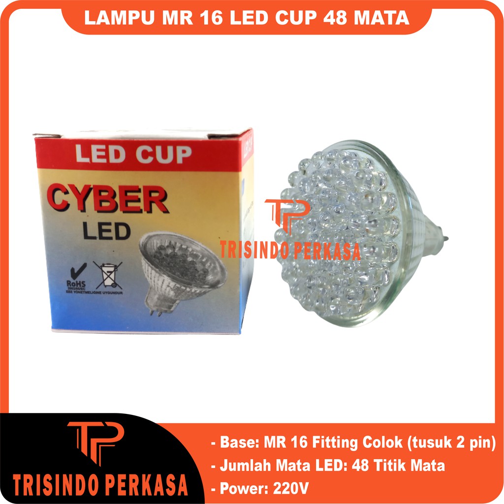 Bohlam LED Cup Lampu LED 48 mata MR16 MR 16