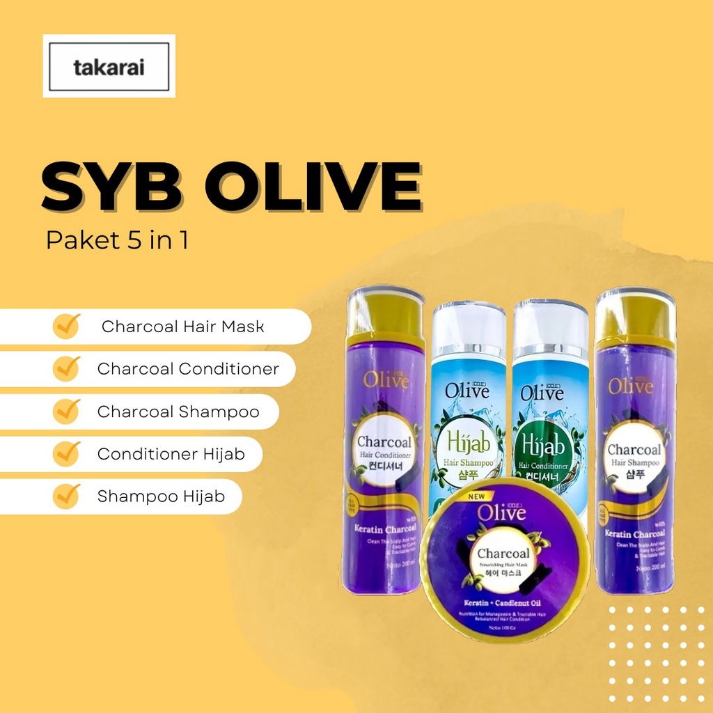 [NEW] SYB Olive New Paket Lengkap 5in1 Rahasia Perawatan Rambut Sehat Alami &amp; Anti Kusut - BPOM