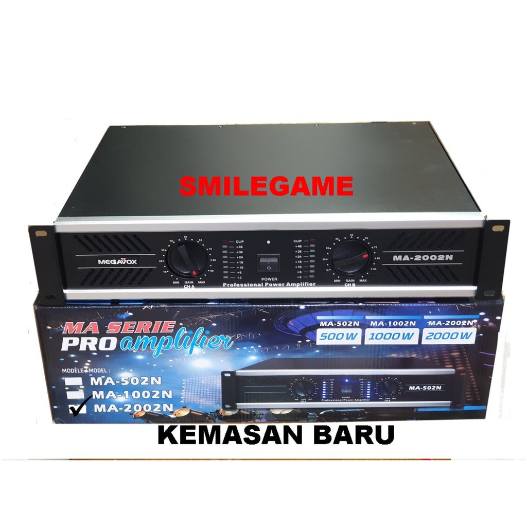 Power Amplifier Megavox MA 2002 N Designed In Usa Original Ampli Megavox Ma2002 N ( BISA COD )