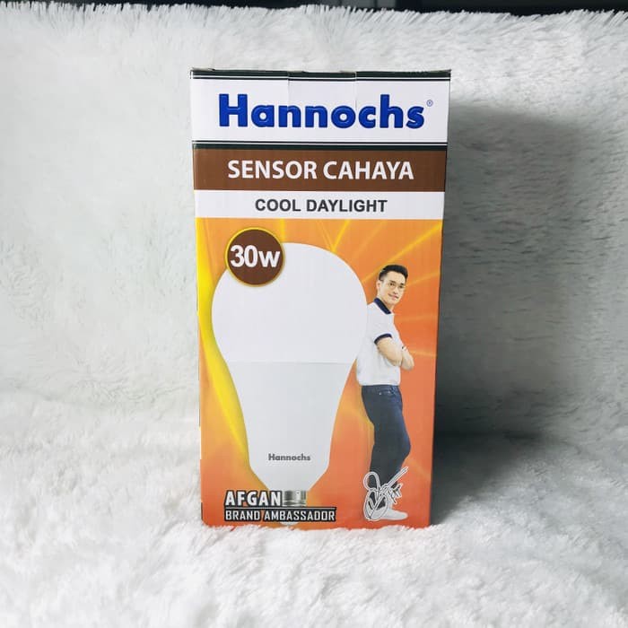 Hannochs - Bola Lampu LED Sensor Cahaya - 30 watt - Cahaya Putih