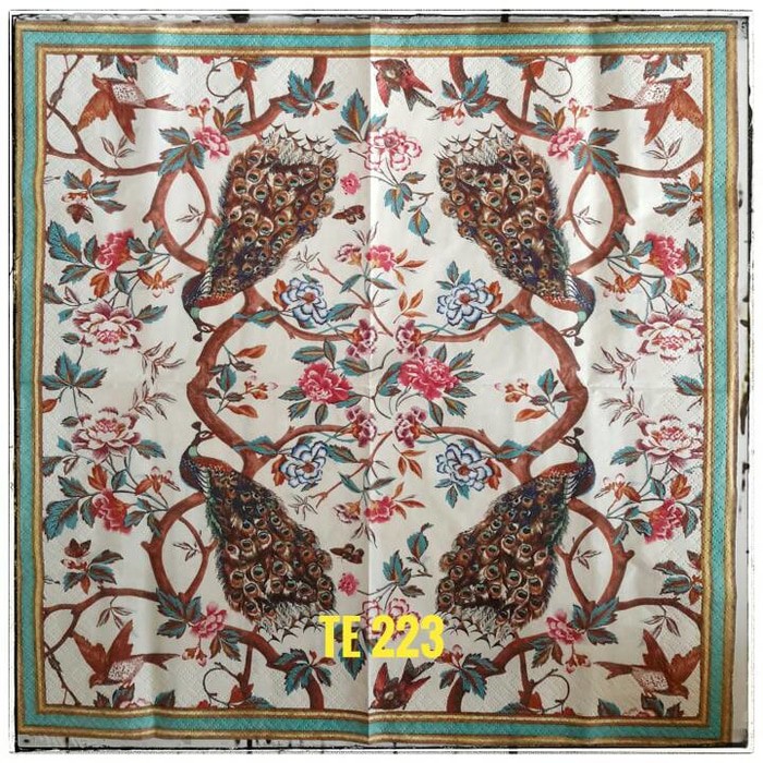 Tisu eropah ukuran 33x33 cm 1 pack= 20 pcs tidak campur motif 063