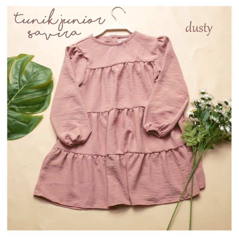 Dress Tunik Anak Remaja Perempuan Bahan Crinkle Import Terbaru Murah Usia 7-12 Tahun - Tunik Shafira