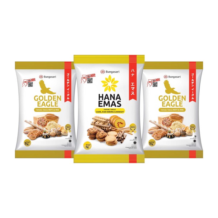 

PROMO [COD] BUY Bungasari 2pcs Golden Eagle Tepung 1kg + 1pcs Hana Emas Tepung 1kg