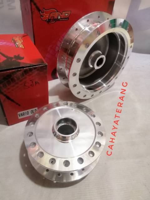 Tromol Trombol Depan Belakang Chrome 1 Set. Honda Beat Karbu - Beat FI - Scoopy - Vario 110