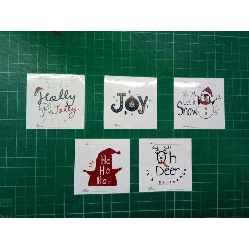 

sticker hampers christmas simple 35 pcs mix 5 motif