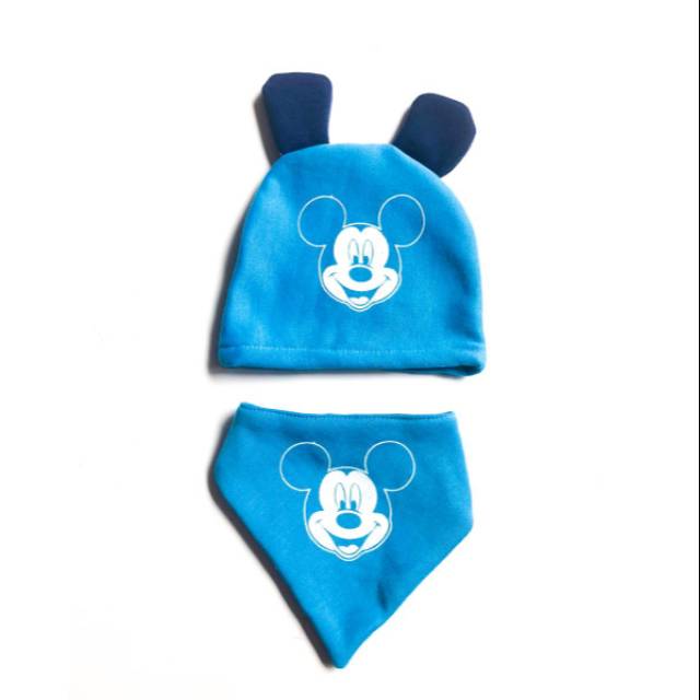 Banie bibs pack Mickey / kupluk dan celemek