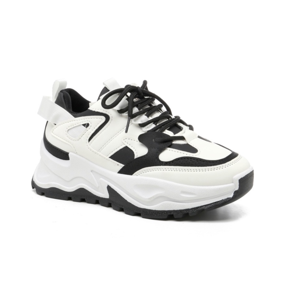 PVN Taecyeon Sepatu Sneakers Wanita Casual Sport Shoes Cream 234-Jeonghan - Black