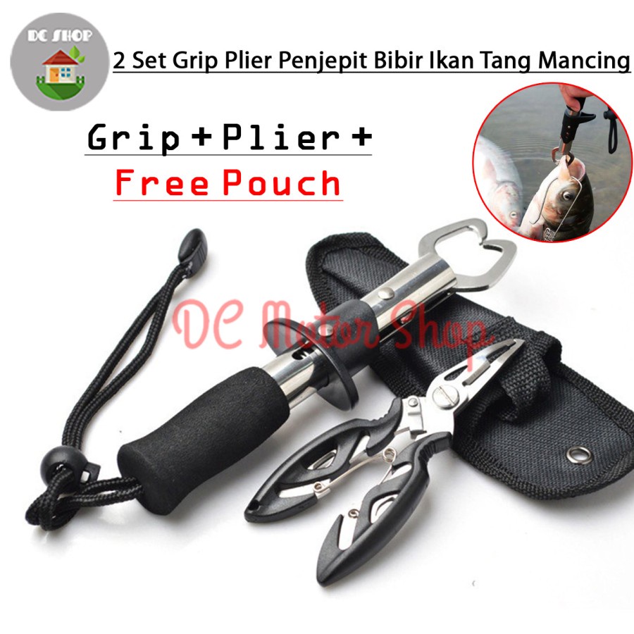 Grip Plier 2 Set Penjepit Bibir Ikan Tang Mancing Alat Jepit Fishing