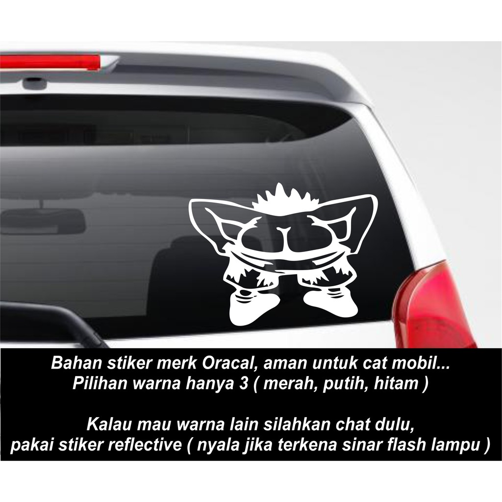 Stiker Cutting Gambar Kartun Cutting Sticker Kaca Belakang Mobil Shopee Indonesia
