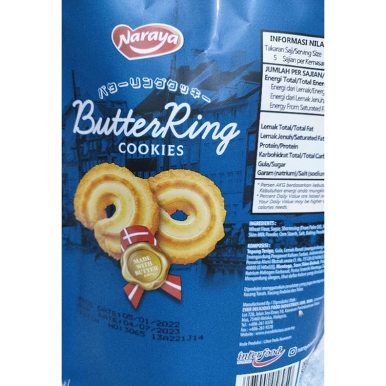 Naraya Butter Ring Cookies/Biskuit Mentega