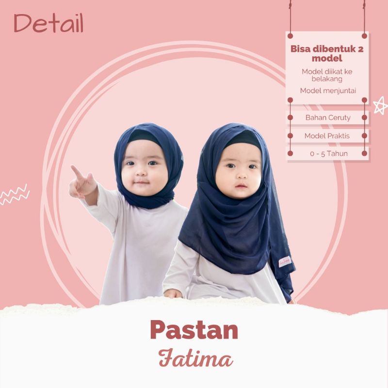 Grade B Khimar Jilbab Hijab Kerudung Anak Bayi Balita Baby Ceruty Premium Pesta Adem Lucu Cantik Mur
