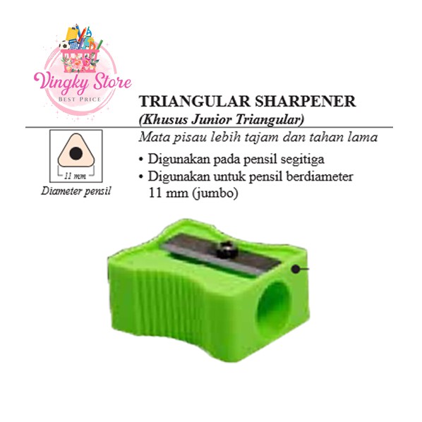 

Serutan Rautan Faber Castell Triangular ( Untuk Pensil Triangular Junior)