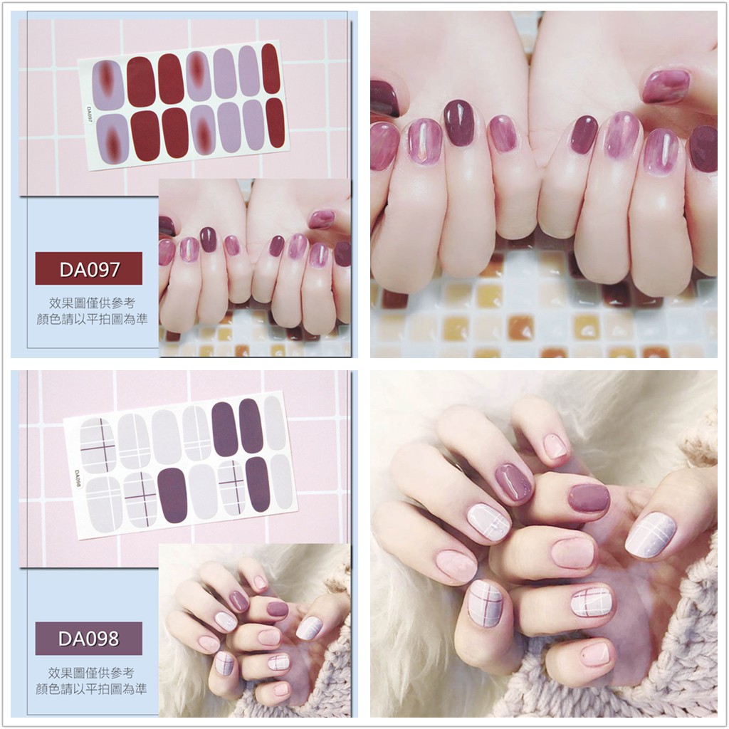 &lt;Jjoygirl&gt;DA Nail sticker motif / sticker kuku / stiker kuku / nail stiker glitter / stripes design