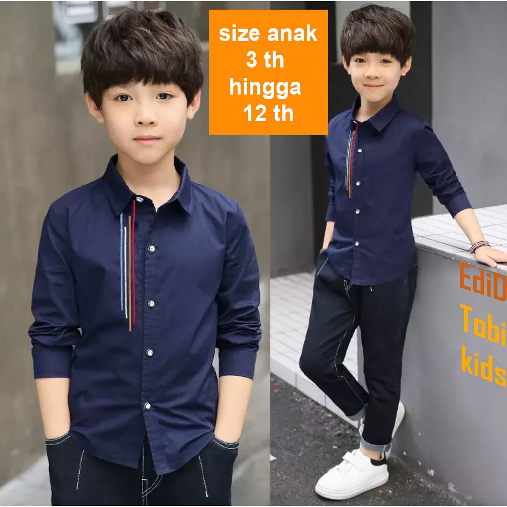 Mokokomo - Kemeja Tobi Baju Anak Laki Laki  lengan Panjang - Atasan Anak Anak - Baju Anak