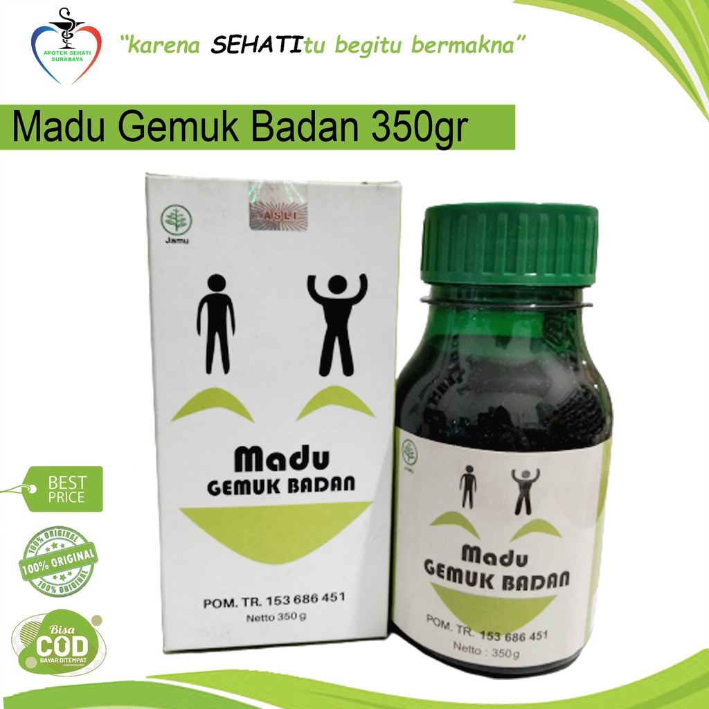 Madu Gemuk Dewasa 350gr Bin Dawood Herbal Penambah Berat Badan