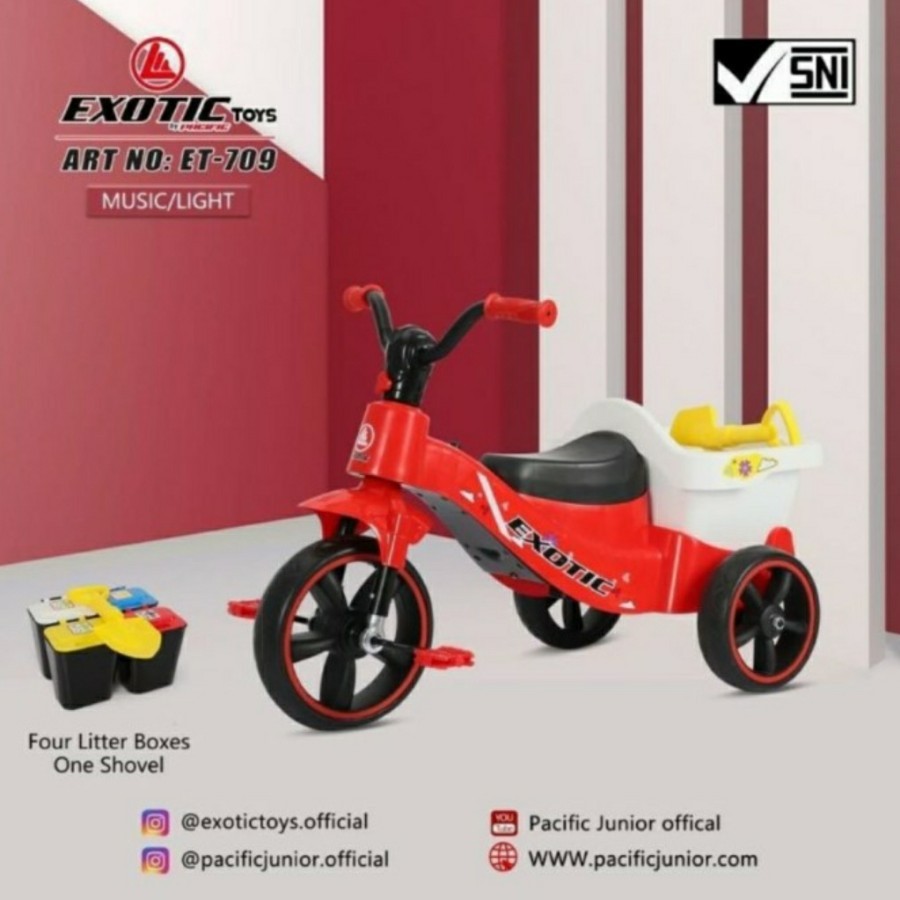 EXOTIC ET 709  ET 5511 Sepeda Anak Roda Tiga Tricycle ET709 ET5511