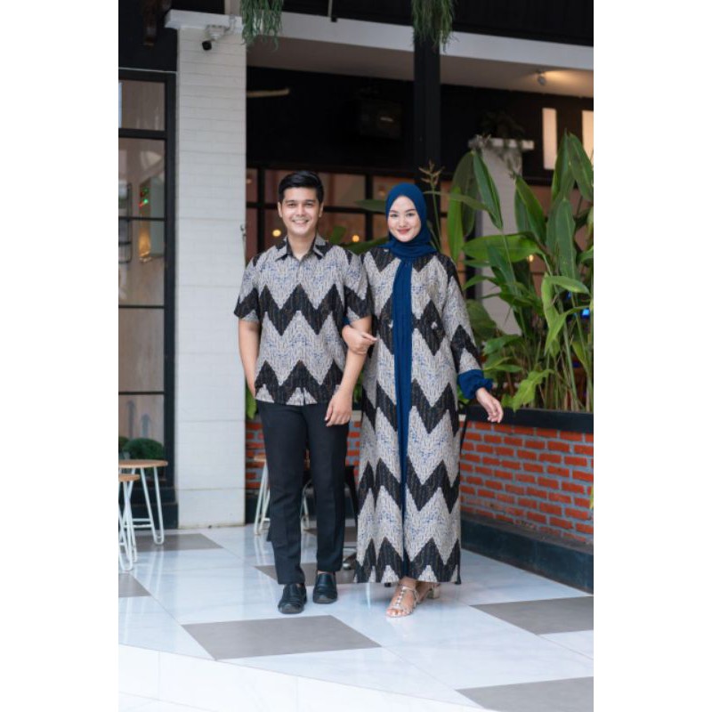 GAMIS BATIK COUPLE CARDI ZIGZAG