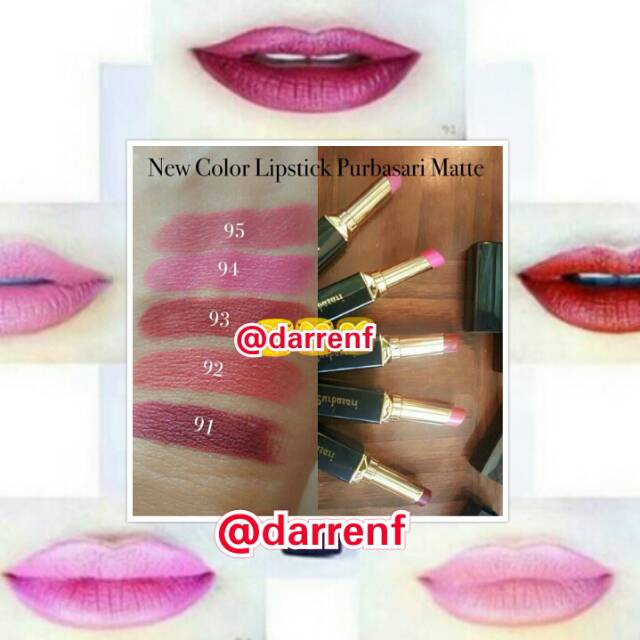 Purbasari Lipstik Collor Matte 81 82 83 84 85 86 87 88 89 90 91 92 93 94 95