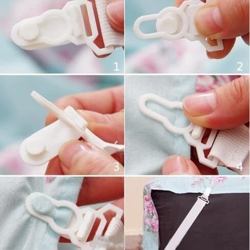 Sheet grippers ( 1 bungkus isi 4 pc ) pengait ujung seprei sprei