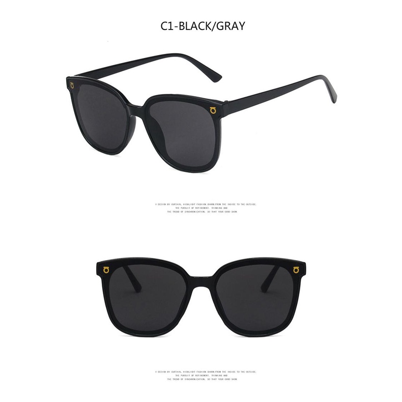 Fashion square ins street shooting retro anti-ultraviolet sunglasses