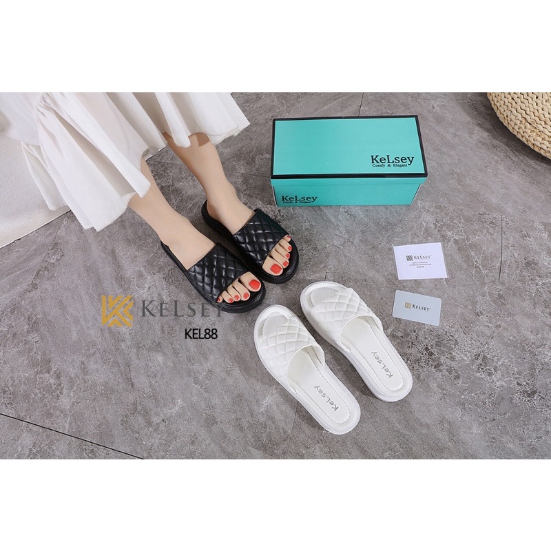 (GRATIS ALAS KAKI) Nicole Sendal Slip On Kelsey KEL88 Sendal Selop Wanita