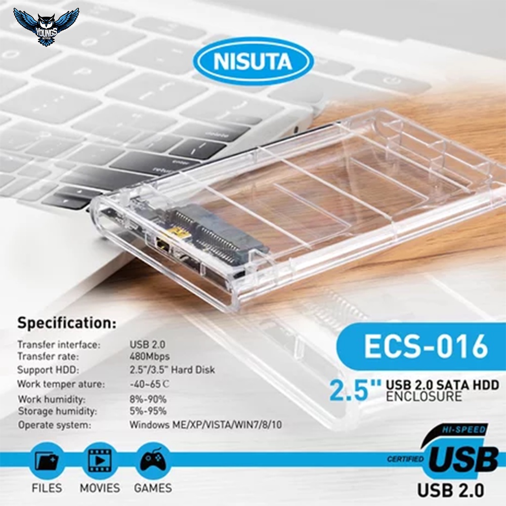 MIKUSO CASE HDD 2.5&quot; ECS-016 USB 2.0 Casing Hard Disk External