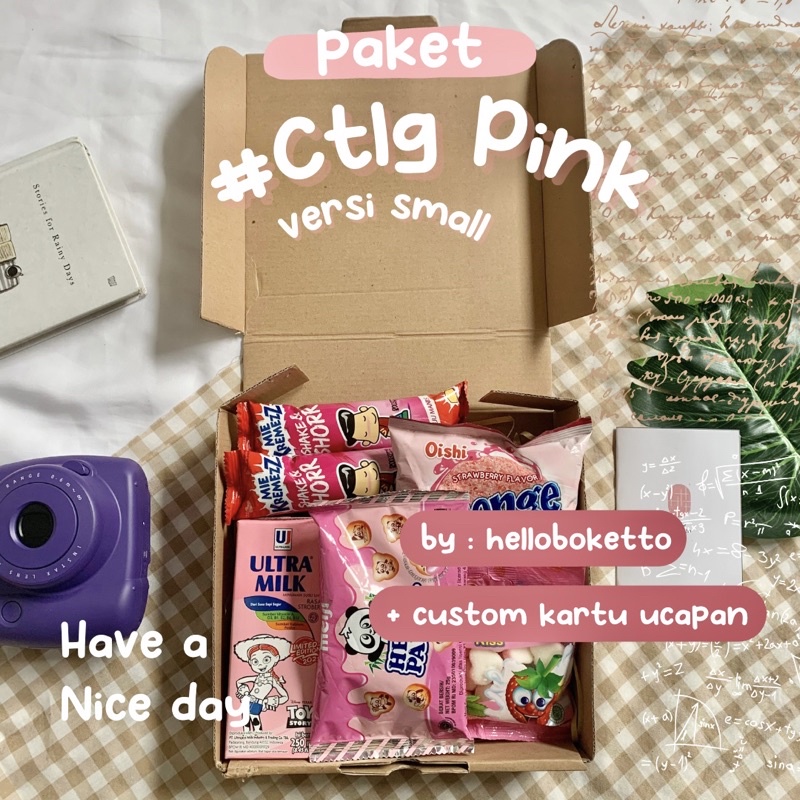 

SNACK BOX /Giftbox Snack /Hampers Snack Pink Small