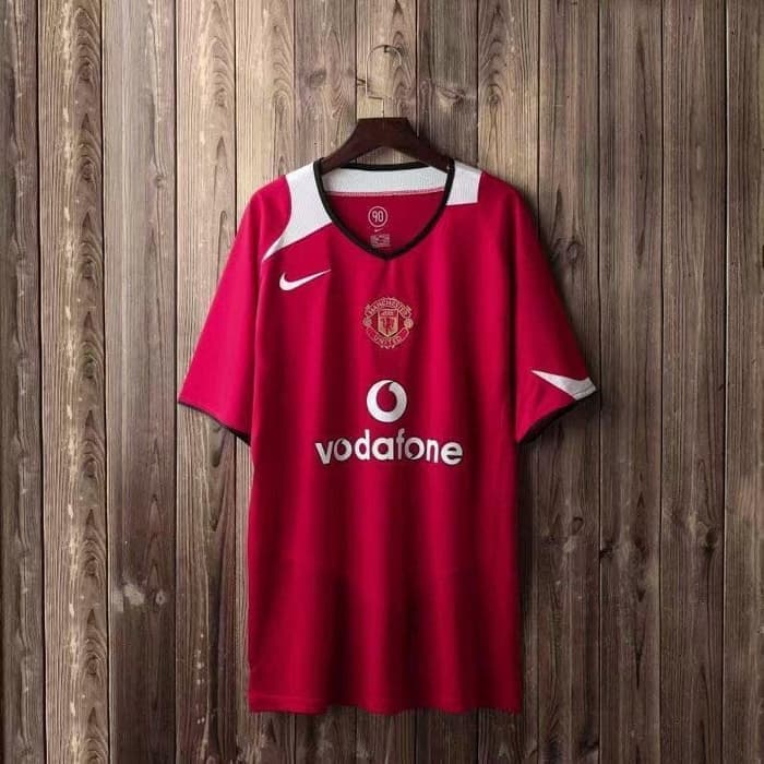 uehur01 Jersey Bola Retro Klasik Manchester United Home 04/05 Baju 2004 2005 Gr02Bf
