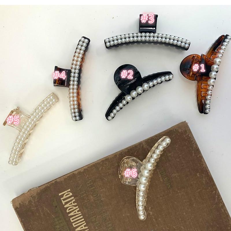 1Pcs Fashion Pearl Hairpins Hair Claws For Women Girls Elegant Big Hair Clips Hair Accessories