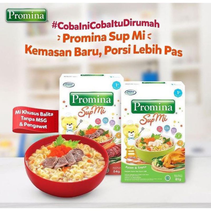 PROMINA 1+ Sup Mi ayam sayur dan daging sayur/mi batita ayam kampung