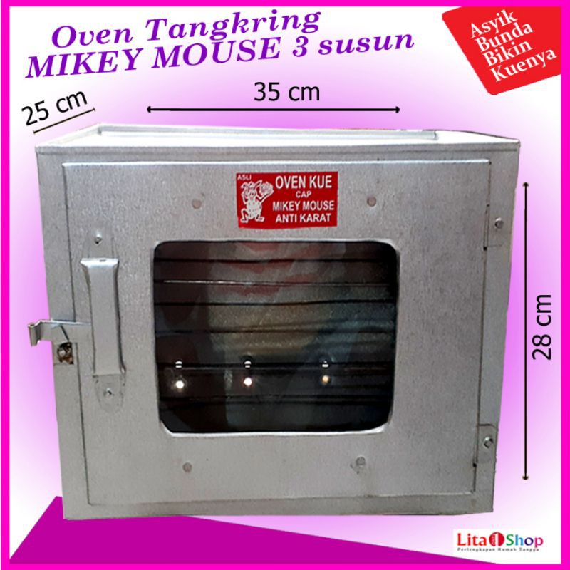 Oven Kompor Tangkring 3 Susun / Oven Kue Kering / Mikey Mouse