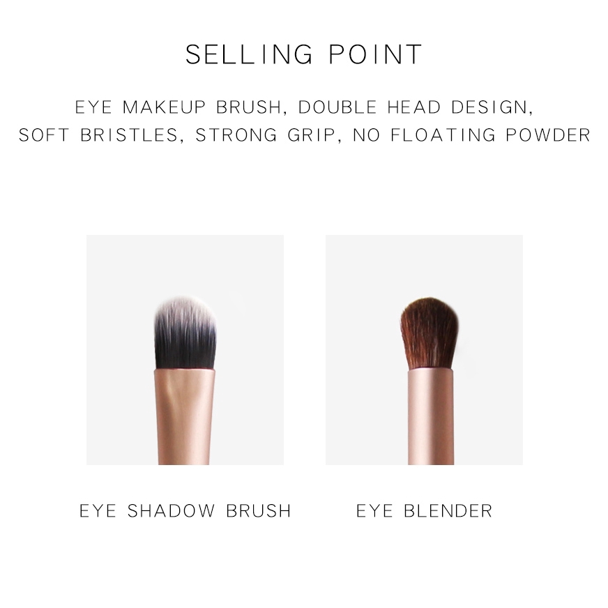 MAANGE Professional Double-End Eyeshadow Makeup Brush / Kuas Rias Multifungsi Untuk Memadukan, Foundation, Bubuk, Concealer, Stabilo / Alat Kosmetik Dasar Harian