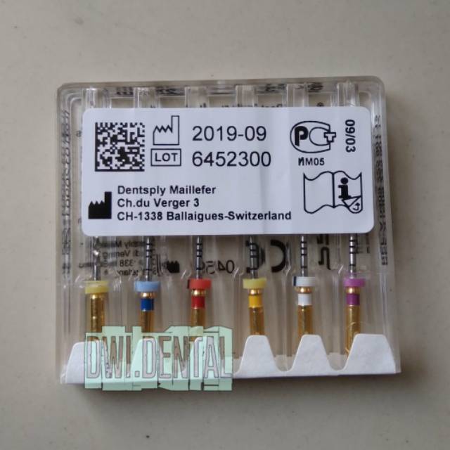 E3.6 -Dental rotary files NiTi dentsply protaper SX S1 S2 F1 F2 F3  length 25mm low speed