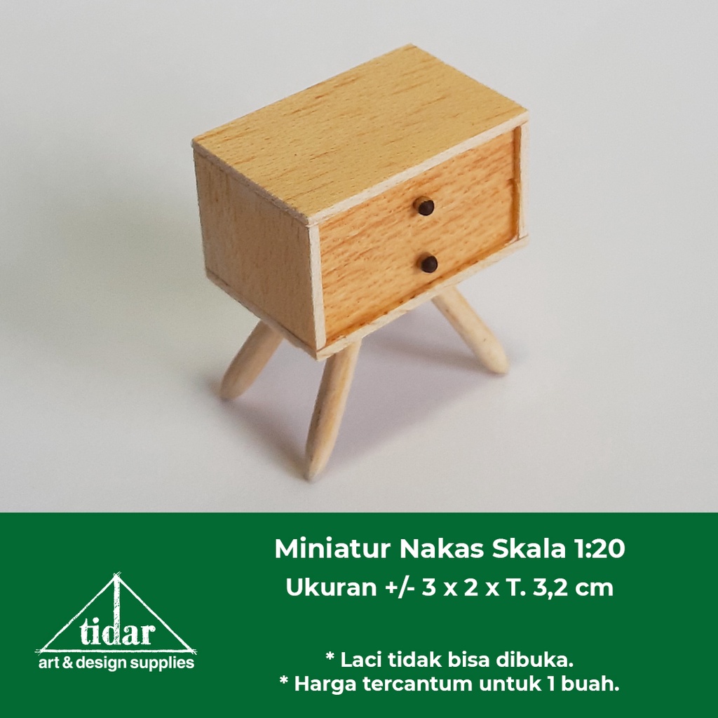 

[MR] Miniatur Maket Lemari Kecil / Meja Sudut / Nakas MH skala 1:20