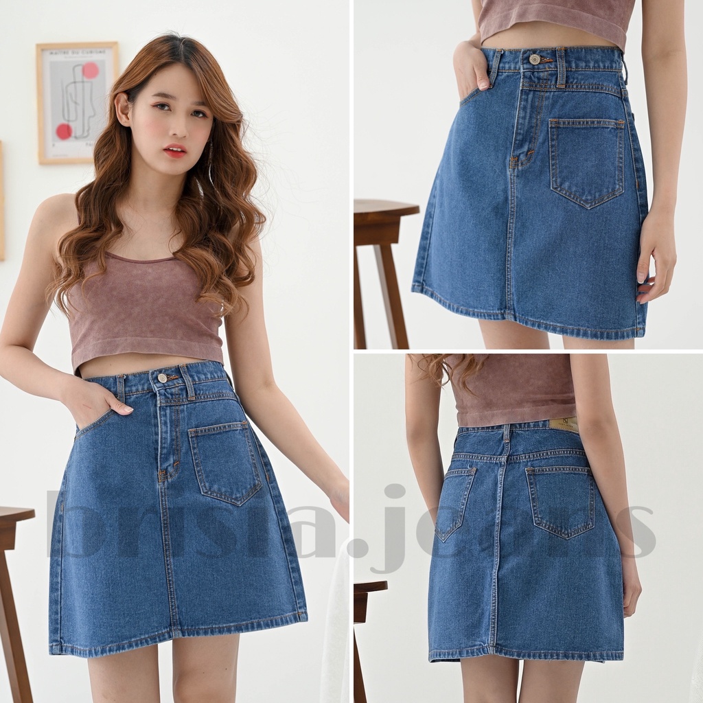 [SIZE 27-34] VANIA Skirt Jeans / Rok Jeans Bigsize Mini Skirt Jeans